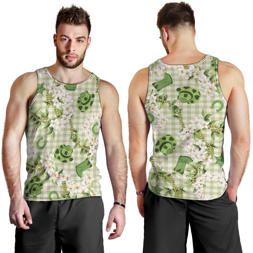 Mokihana Maile Ilima Leis Paniolo Palaka Men Tank Top Hawaiian Omaomo Ala Spirit LT9 - Polynesian Pride