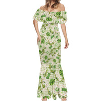 Mokihana Maile Ilima Leis Paniolo Palaka Mermaid Dress Hawaiian Omaomo Ala Spirit LT9 - Polynesian Pride