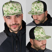 Mokihana Maile Ilima Leis Paniolo Palaka Mesh Trucker Cap Hawaiian Omaomo Ala Spirit - Polynesian Pride