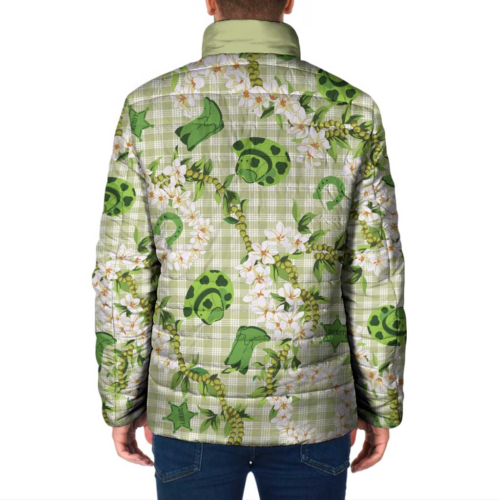 Mokihana Maile Ilima Leis Paniolo Palaka Padded Jacket Hawaiian Omaomo Ala Spirit LT9 - Polynesian Pride