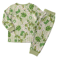Mokihana Maile Ilima Leis Paniolo Palaka Christmas Pajama Set Hawaiian Omaomo Ala Spirit LT9 - Polynesian Pride