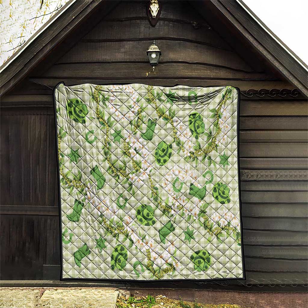 Mokihana Maile Ilima Leis Paniolo Palaka Quilt Hawaiian Omaomo Ala Spirit - Polynesian Pride