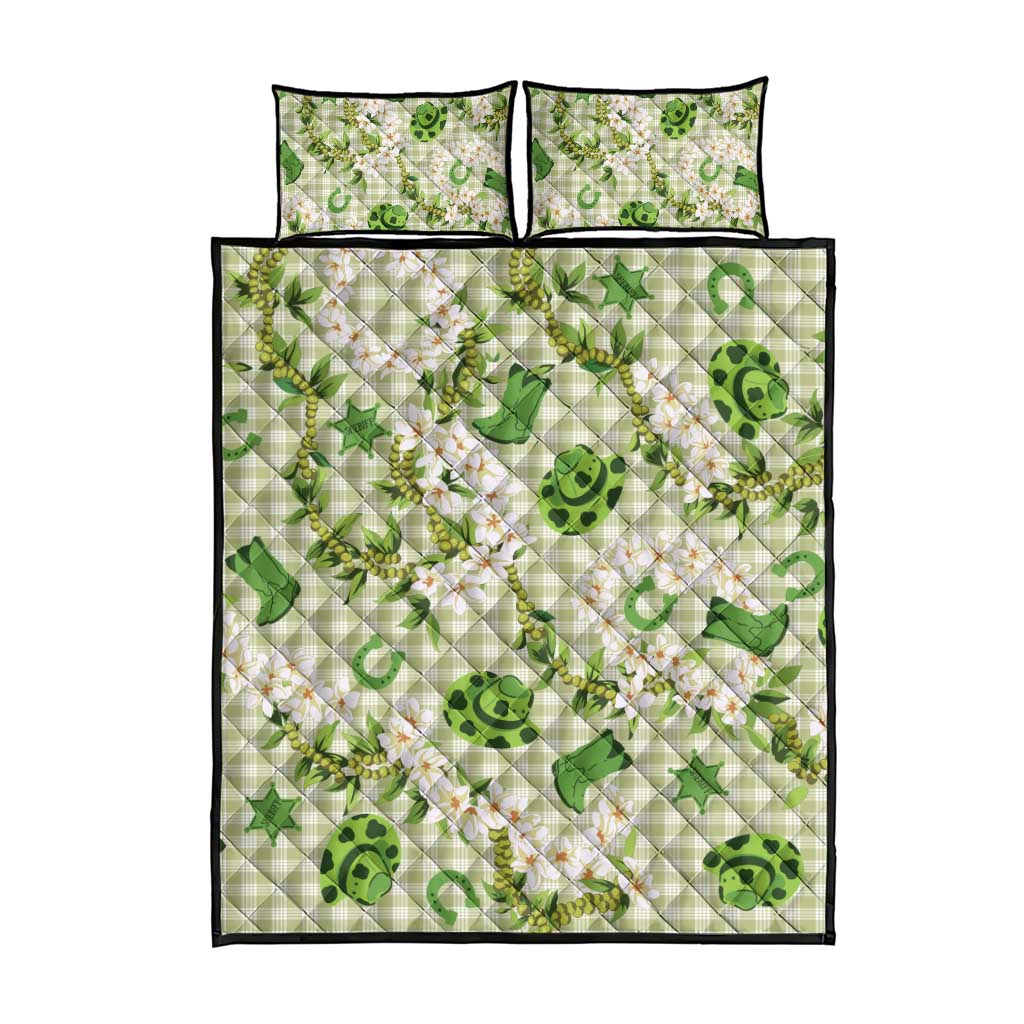 Mokihana Maile Ilima Leis Paniolo Palaka Quilt Bed Set Hawaiian Omaomo Ala Spirit LT9 - Polynesian Pride