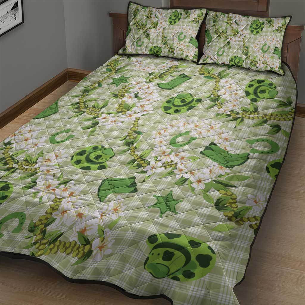 Mokihana Maile Ilima Leis Paniolo Palaka Quilt Bed Set Hawaiian Omaomo Ala Spirit LT9 - Polynesian Pride