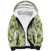 Mokihana Maile Ilima Leis Paniolo Palaka Sherpa Hoodie Hawaiian Omaomo Ala Spirit LT9 Unisex Green - Polynesian Pride