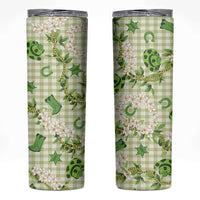 Mokihana Maile Ilima Leis Paniolo Palaka Skinny Tumbler Hawaiian Omaomo Ala Spirit LT9 Green - Polynesian Pride