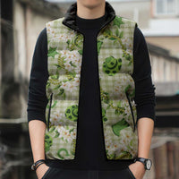 Mokihana Maile Ilima Leis Paniolo Palaka Sleeveless Puffer Jacket Hawaiian Omaomo Ala Spirit LT9 - Polynesian Pride