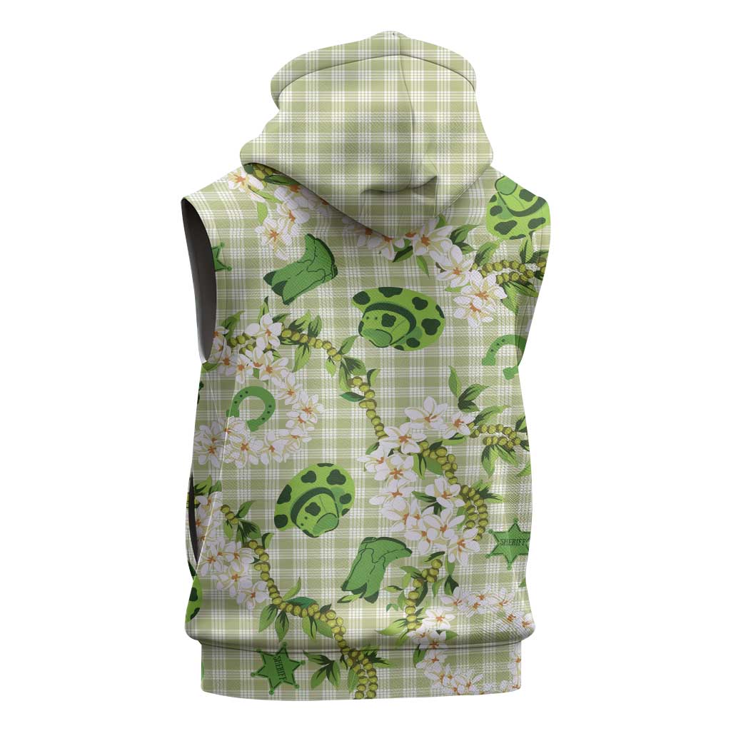 Mokihana Maile Ilima Leis Paniolo Palaka Sleeveless Zip Hoodie Hawaiian Omaomo Ala Spirit LT9 - Polynesian Pride