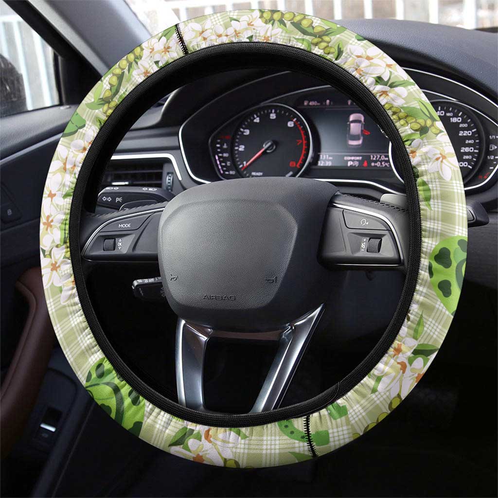Mokihana Maile Ilima Leis Paniolo Palaka Steering Wheel Cover Hawaiian Omaomo Ala Spirit LT9 - Polynesian Pride