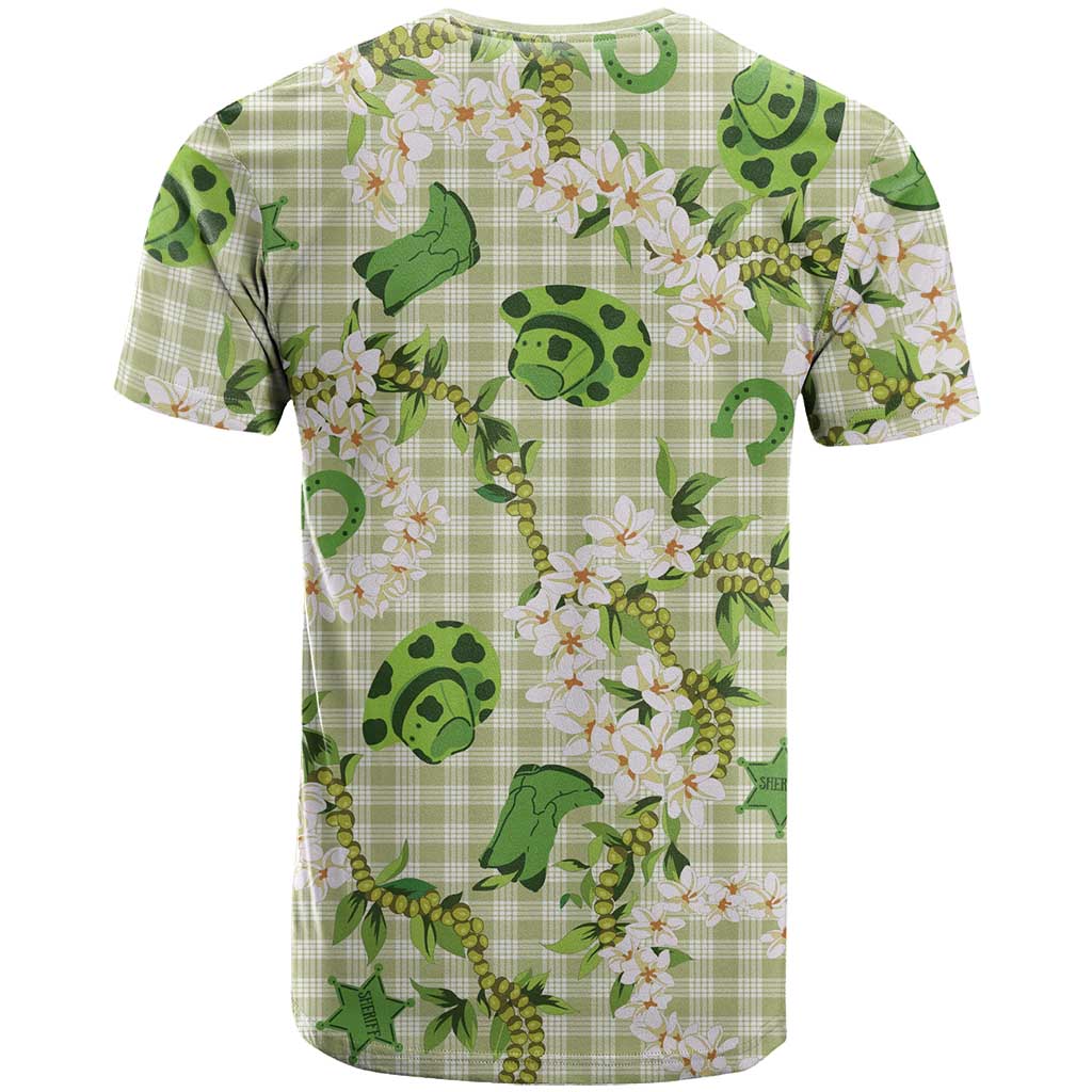 Mokihana Maile Ilima Leis Paniolo Palaka T Shirt Hawaiian Omaomo Ala Spirit LT9 - Polynesian Pride