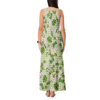 Mokihana Maile Ilima Leis Paniolo Palaka Tank Maxi Dress Hawaiian Omaomo Ala Spirit LT9 - Polynesian Pride