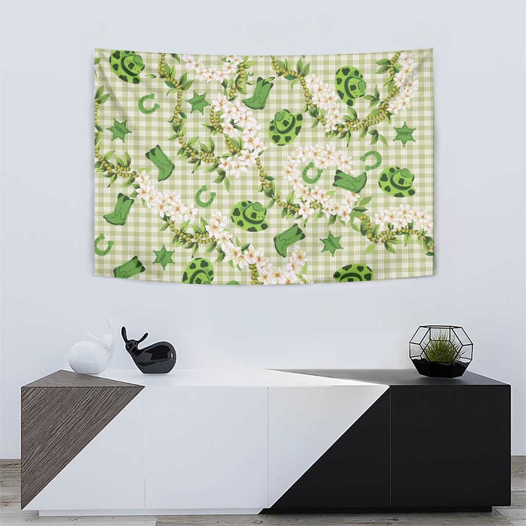 Mokihana Maile Ilima Leis Paniolo Palaka Tapestry Hawaiian Omaomo Ala Spirit - Polynesian Pride