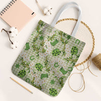 Mokihana Maile Ilima Leis Paniolo Palaka Tote Bag Hawaiian Omaomo Ala Spirit LT9 White Strap One Size Green - Polynesian Pride