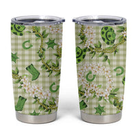 Mokihana Maile Ilima Leis Paniolo Palaka Tumbler Cup Hawaiian Omaomo Ala Spirit LT9 Green - Polynesian Pride