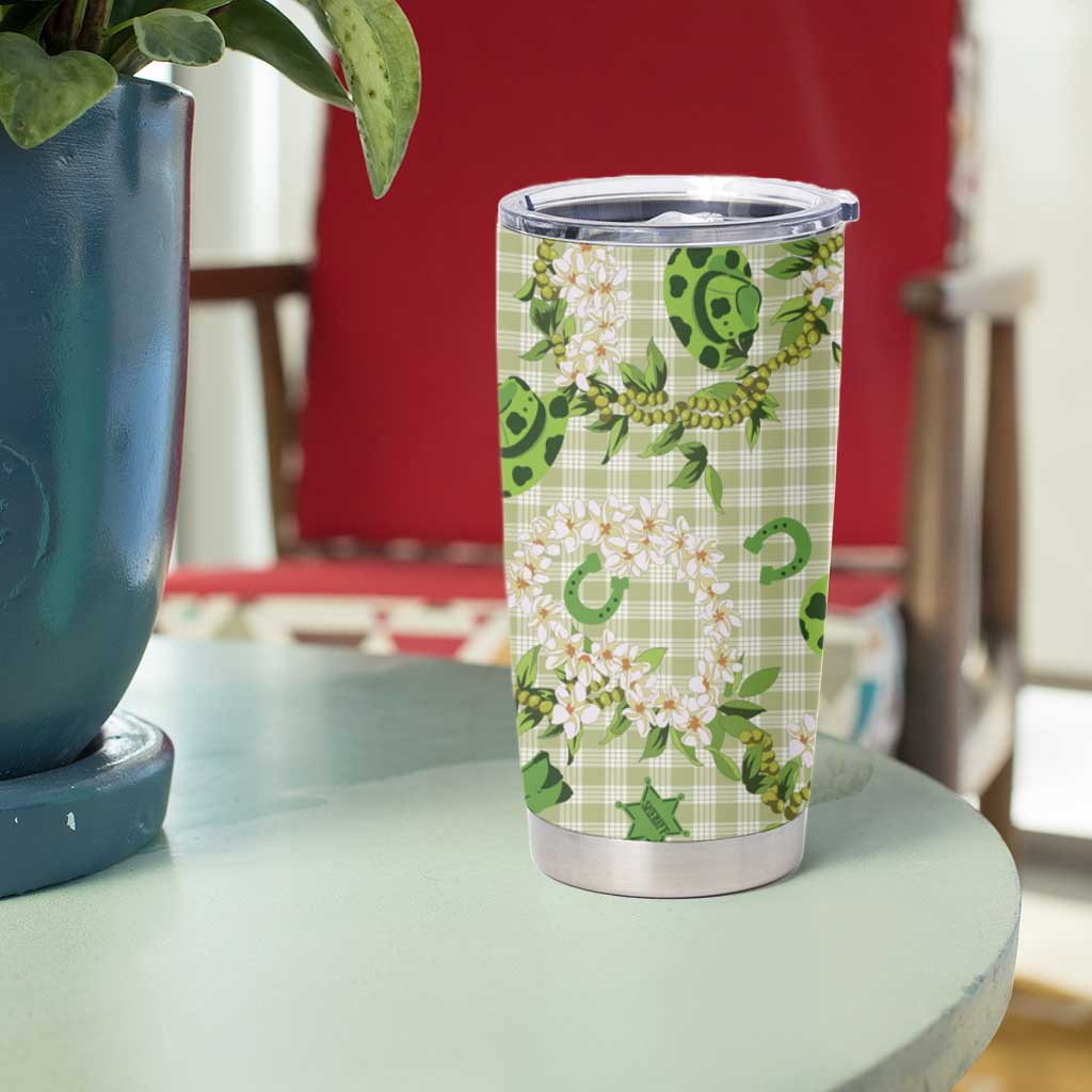 Mokihana Maile Ilima Leis Paniolo Palaka Tumbler Cup Hawaiian Omaomo Ala Spirit LT9 - Polynesian Pride