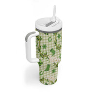 Mokihana Maile Ilima Leis Paniolo Palaka Tumbler With Handle Hawaiian Omaomo Ala Spirit LT9 - Polynesian Pride