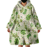 Mokihana Maile Ilima Leis Paniolo Palaka Wearable Blanket Hoodie Hawaiian Omaomo Ala Spirit LT9 - Polynesian Pride