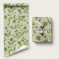 Mokihana Maile Ilima Leis Paniolo Palaka Wrapping Paper Hawaiian Omaomo Ala Spirit LT9 58" × 23" Green - Polynesian Pride