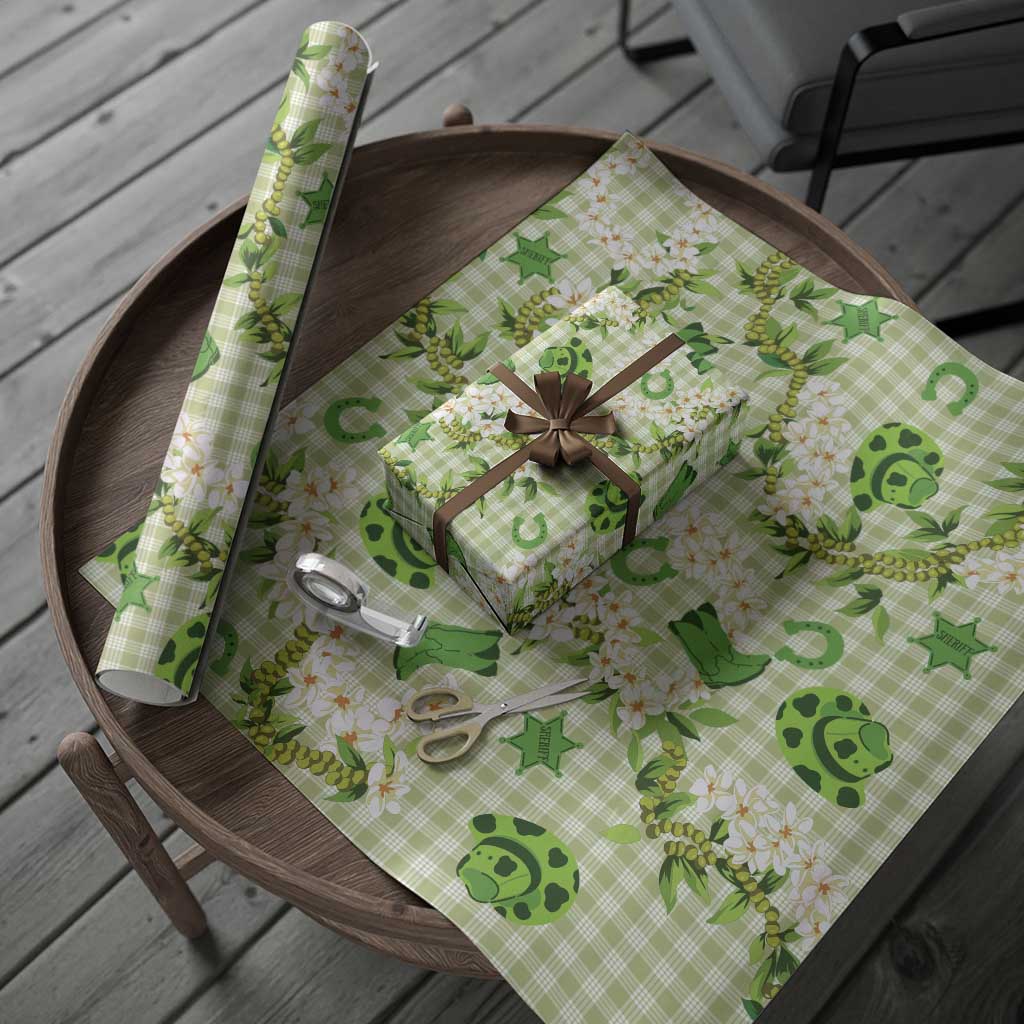 Mokihana Maile Ilima Leis Paniolo Palaka Wrapping Paper Hawaiian Omaomo Ala Spirit LT9 - Polynesian Pride