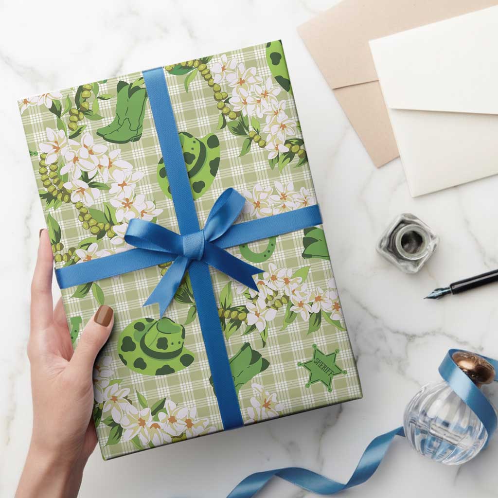 Mokihana Maile Ilima Leis Paniolo Palaka Wrapping Paper Hawaiian Omaomo Ala Spirit LT9 - Polynesian Pride