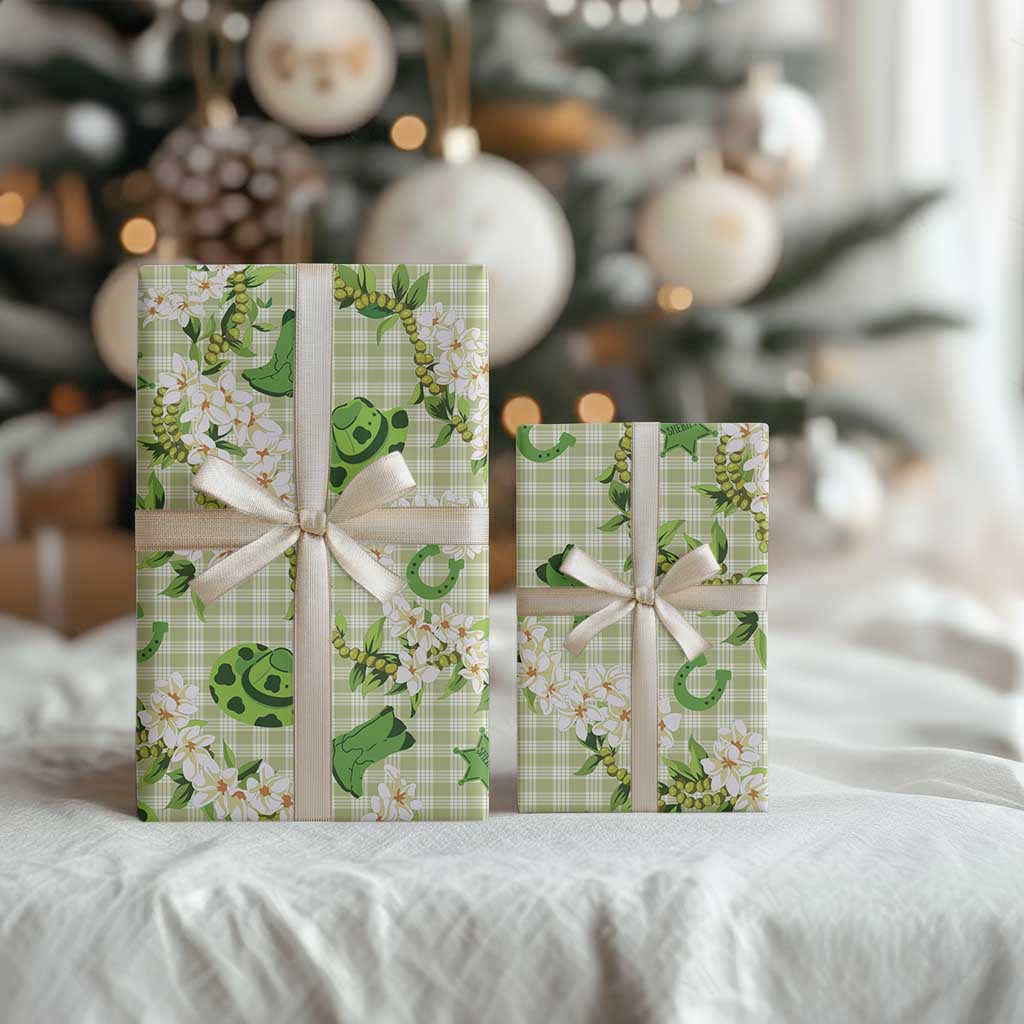 Mokihana Maile Ilima Leis Paniolo Palaka Wrapping Paper Hawaiian Omaomo Ala Spirit LT9 - Polynesian Pride