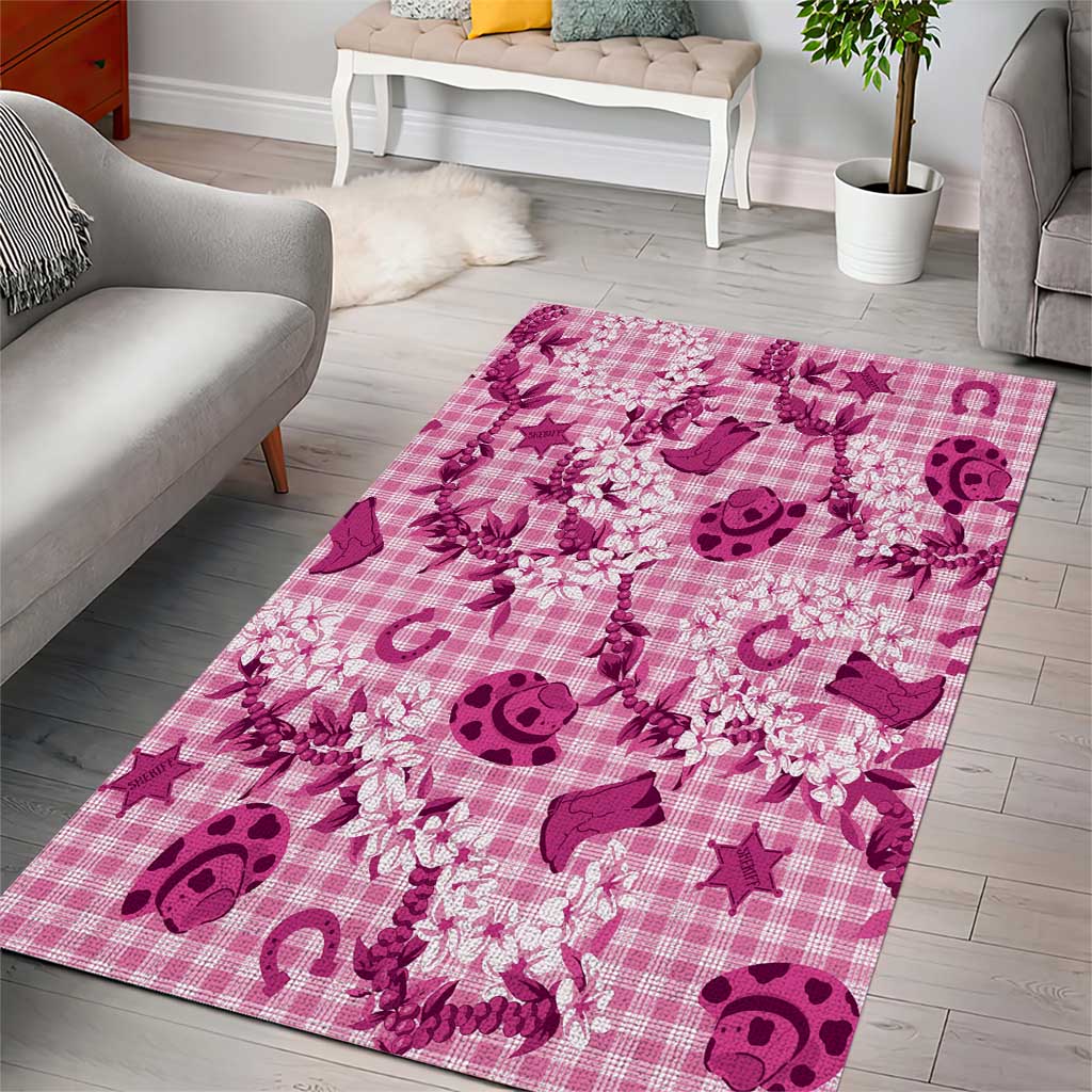 Mokihana Maile Ilima Leis Paniolo Palaka Area Rug Hawaiian Omaomo Ulaula Spirit LT9 - Polynesian Pride