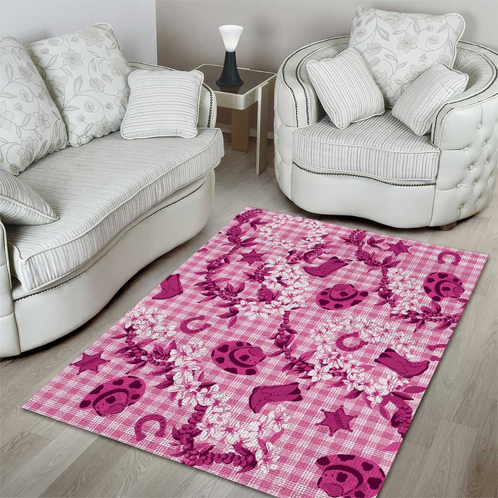 Mokihana Maile Ilima Leis Paniolo Palaka Area Rug Hawaiian Omaomo Ulaula Spirit LT9 - Polynesian Pride