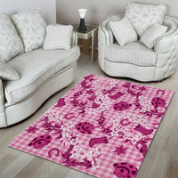 Mokihana Maile Ilima Leis Paniolo Palaka Area Rug Hawaiian Omaomo Ulaula Spirit LT9 - Polynesian Pride