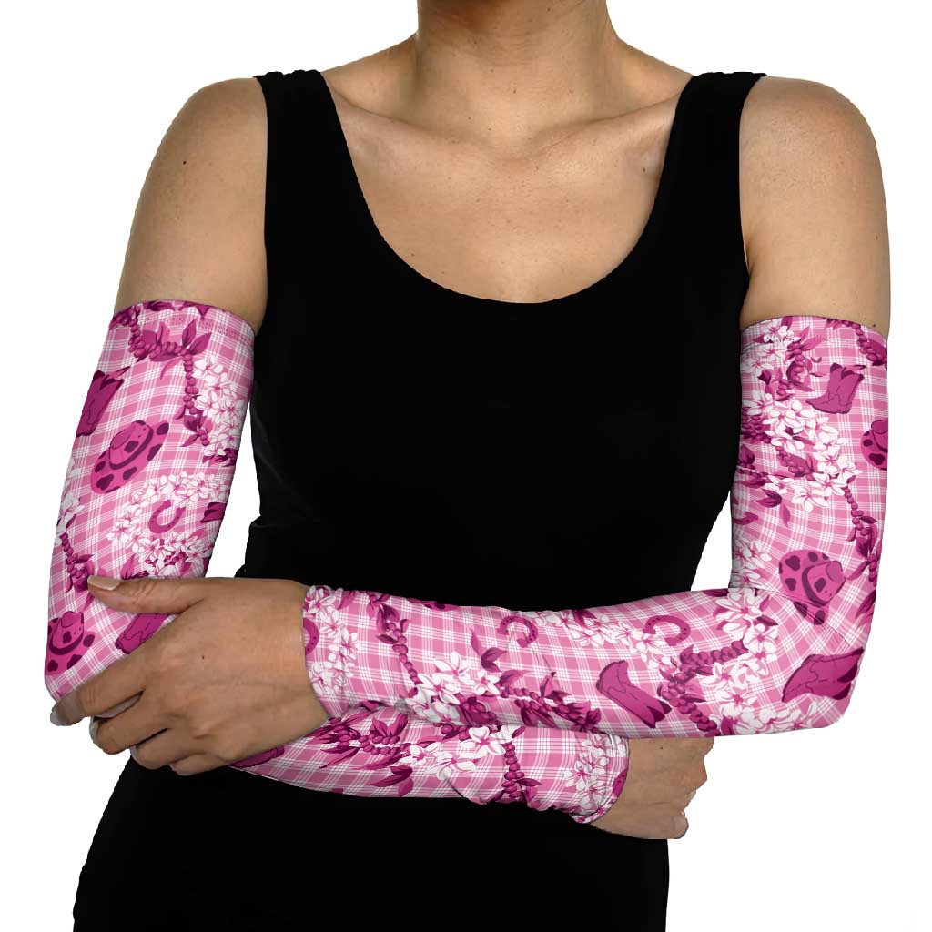 Mokihana Maile Ilima Leis Paniolo Palaka Arm Sleeves Hawaiian Omaomo Ulaula Spirit LT9 - Polynesian Pride