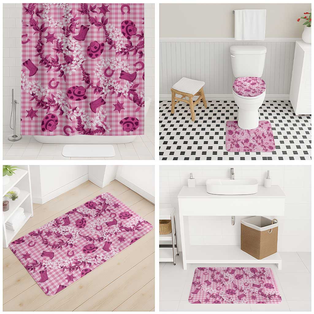 Mokihana Maile Ilima Leis Paniolo Palaka Bathroom Set Hawaiian Omaomo Ulaula Spirit LT9 - Polynesian Pride