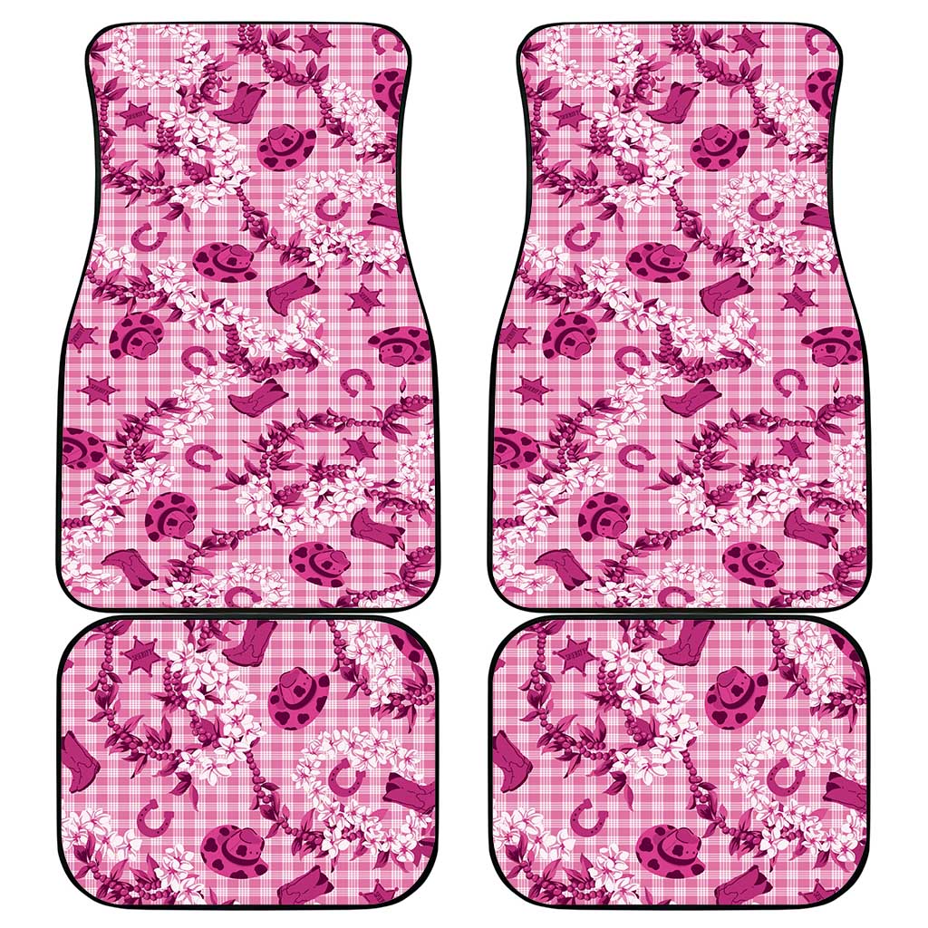 Mokihana Maile Ilima Leis Paniolo Palaka Car Mats Hawaiian Omaomo Ulaula Spirit LT9 - Polynesian Pride