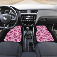 Mokihana Maile Ilima Leis Paniolo Palaka Car Mats Hawaiian Omaomo Ulaula Spirit LT9 Set 2pcs - Front Pink - Polynesian Pride