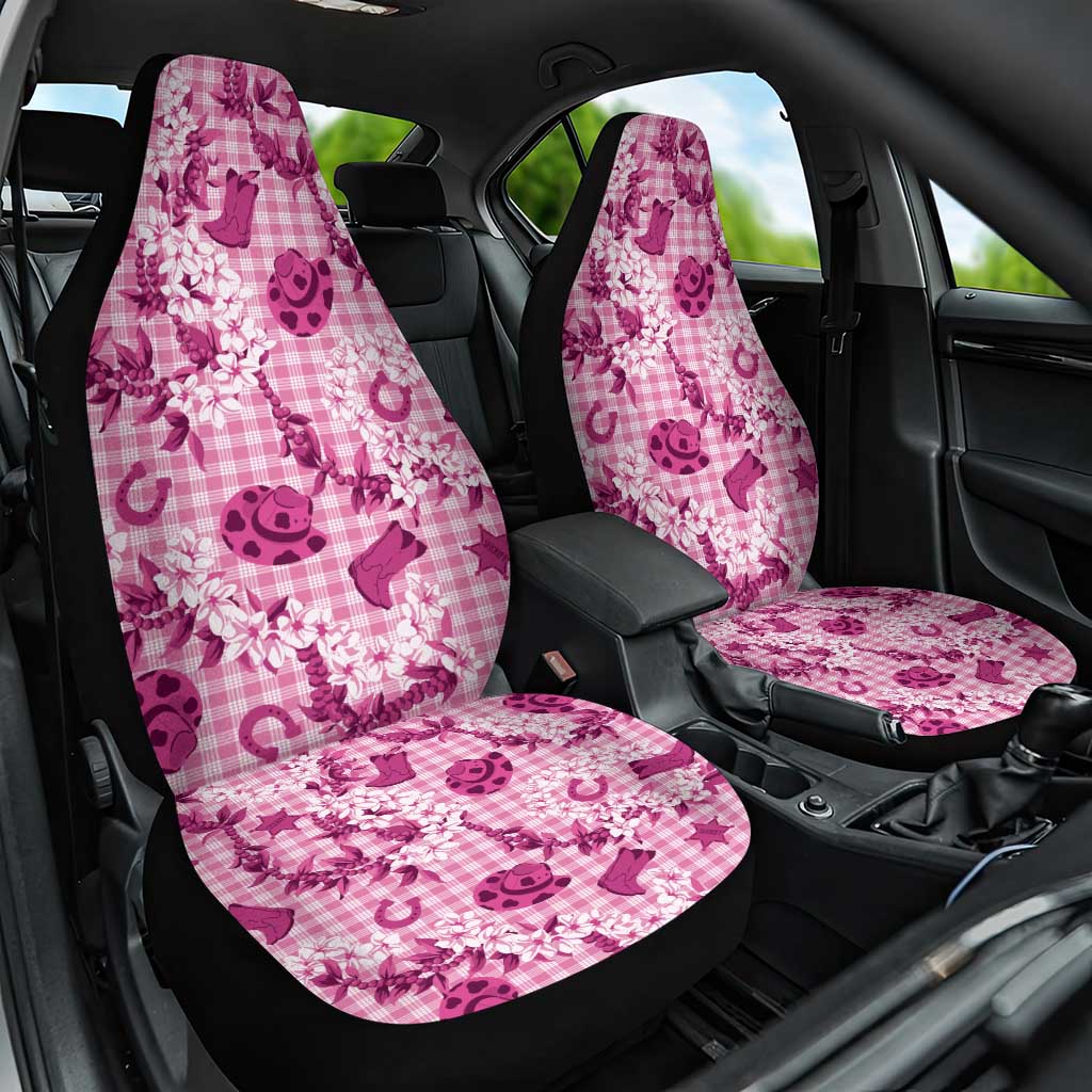 Mokihana Maile Ilima Leis Paniolo Palaka Car Seat Cover Hawaiian Omaomo Ulaula Spirit - Polynesian Pride