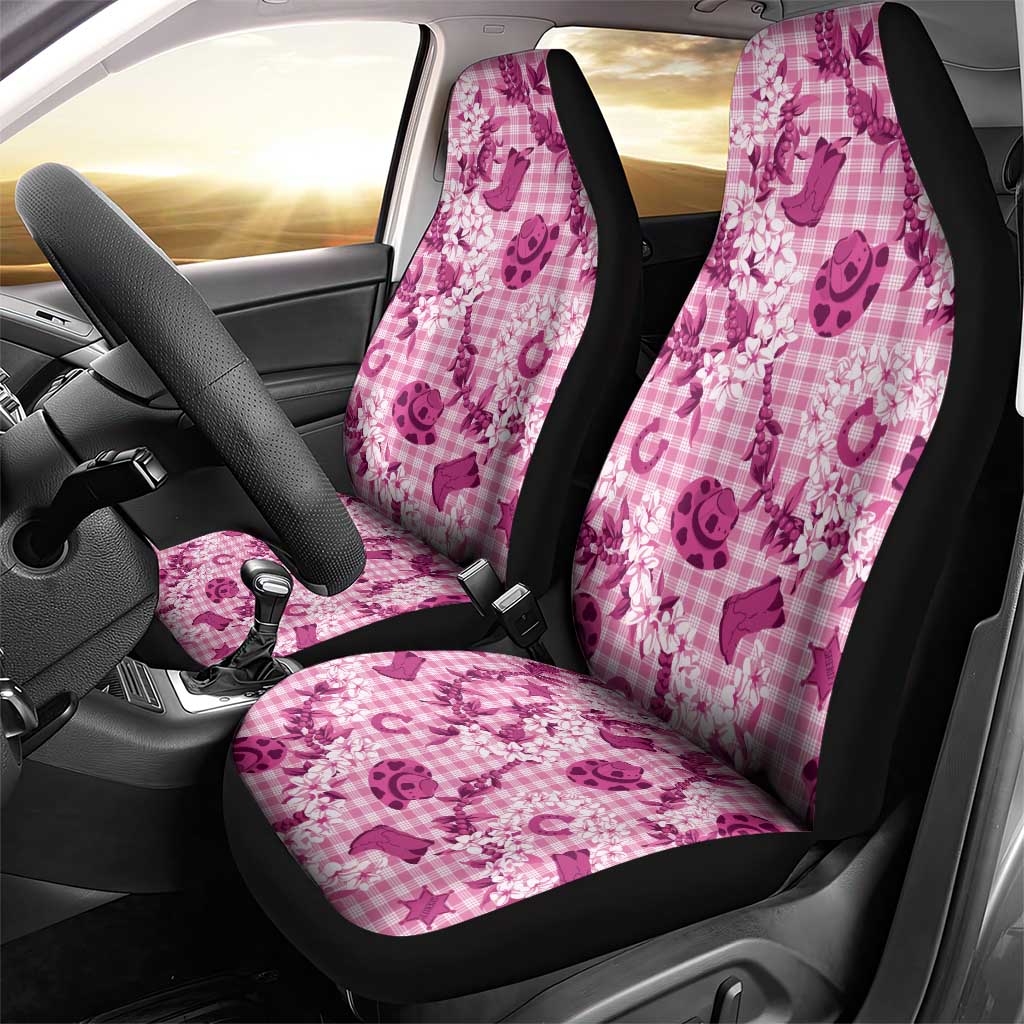 Mokihana Maile Ilima Leis Paniolo Palaka Car Seat Cover Hawaiian Omaomo Ulaula Spirit LT9 - Polynesian Pride