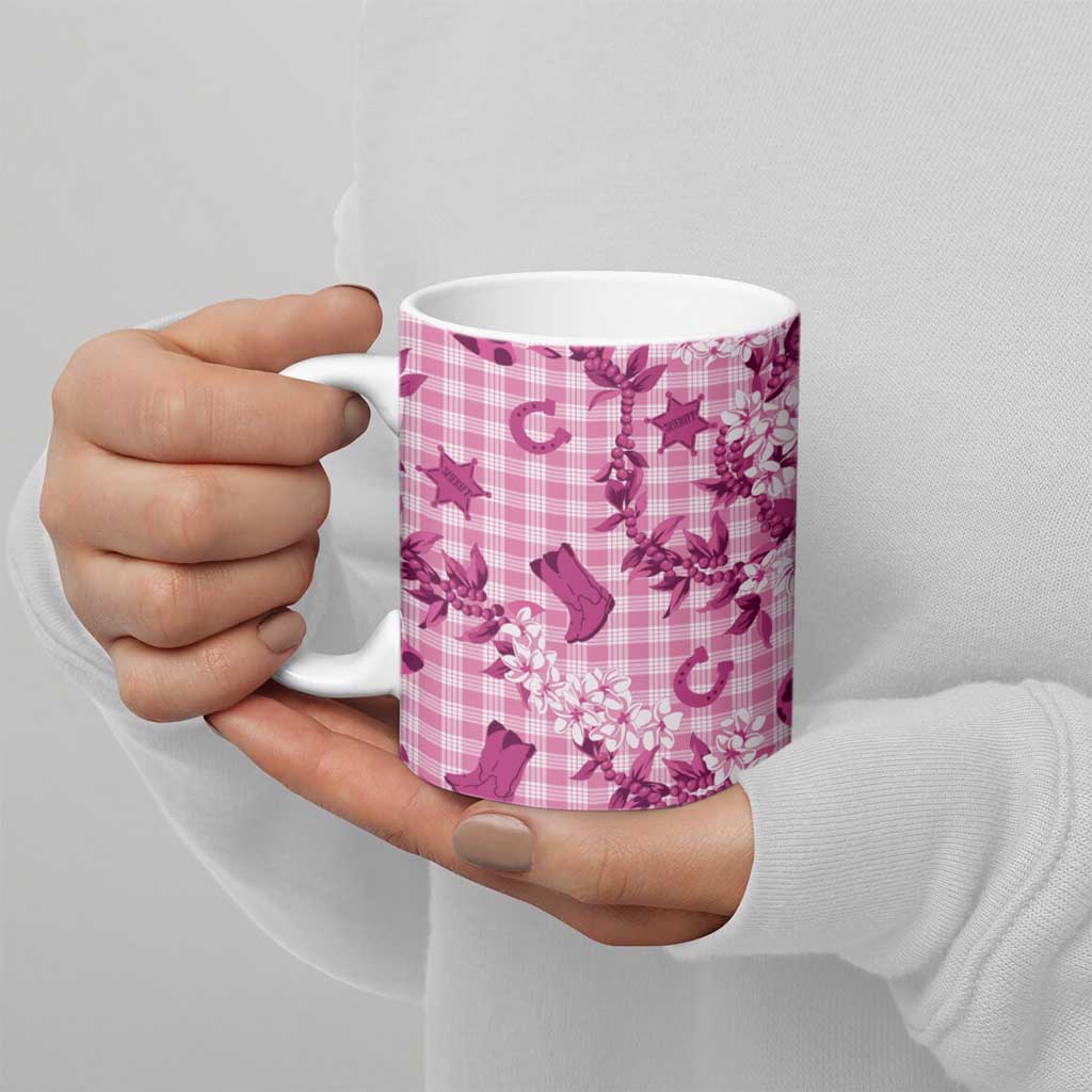 Mokihana Maile Ilima Leis Paniolo Palaka Ceramic Mug Hawaiian Omaomo Ulaula Spirit - Polynesian Pride