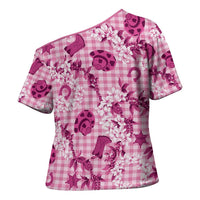 Mokihana Maile Ilima Leis Paniolo Palaka Cross Shoulder Shirt Hawaiian Omaomo Ulaula Spirit LT9 - Polynesian Pride