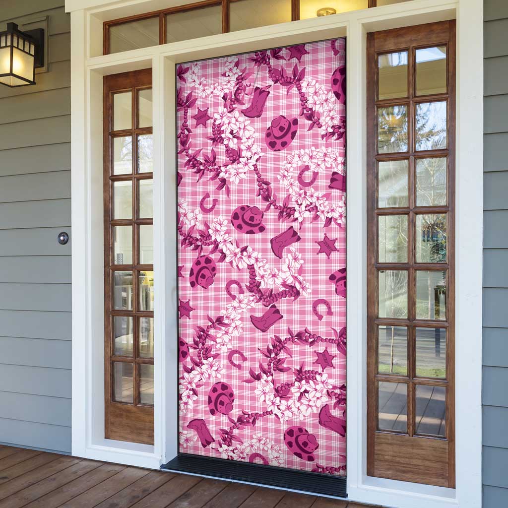 Mokihana Maile Ilima Leis Paniolo Palaka Door Cover Hawaiian Omaomo Ulaula Spirit LT9 - Polynesian Pride