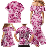 Mokihana Maile Ilima Leis Paniolo Palaka Family Matching Mermaid Dress and Hawaiian Shirt Hawaiian Omaomo Ulaula Spirit LT9 - Polynesian Pride