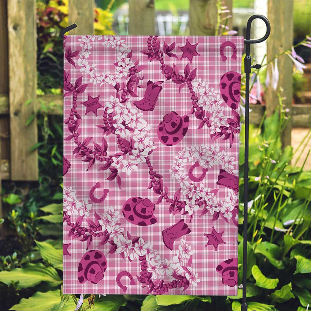 Mokihana Maile Ilima Leis Paniolo Palaka Garden Flag Hawaiian Omaomo Ulaula Spirit LT9 Garden Flag Pink - Polynesian Pride