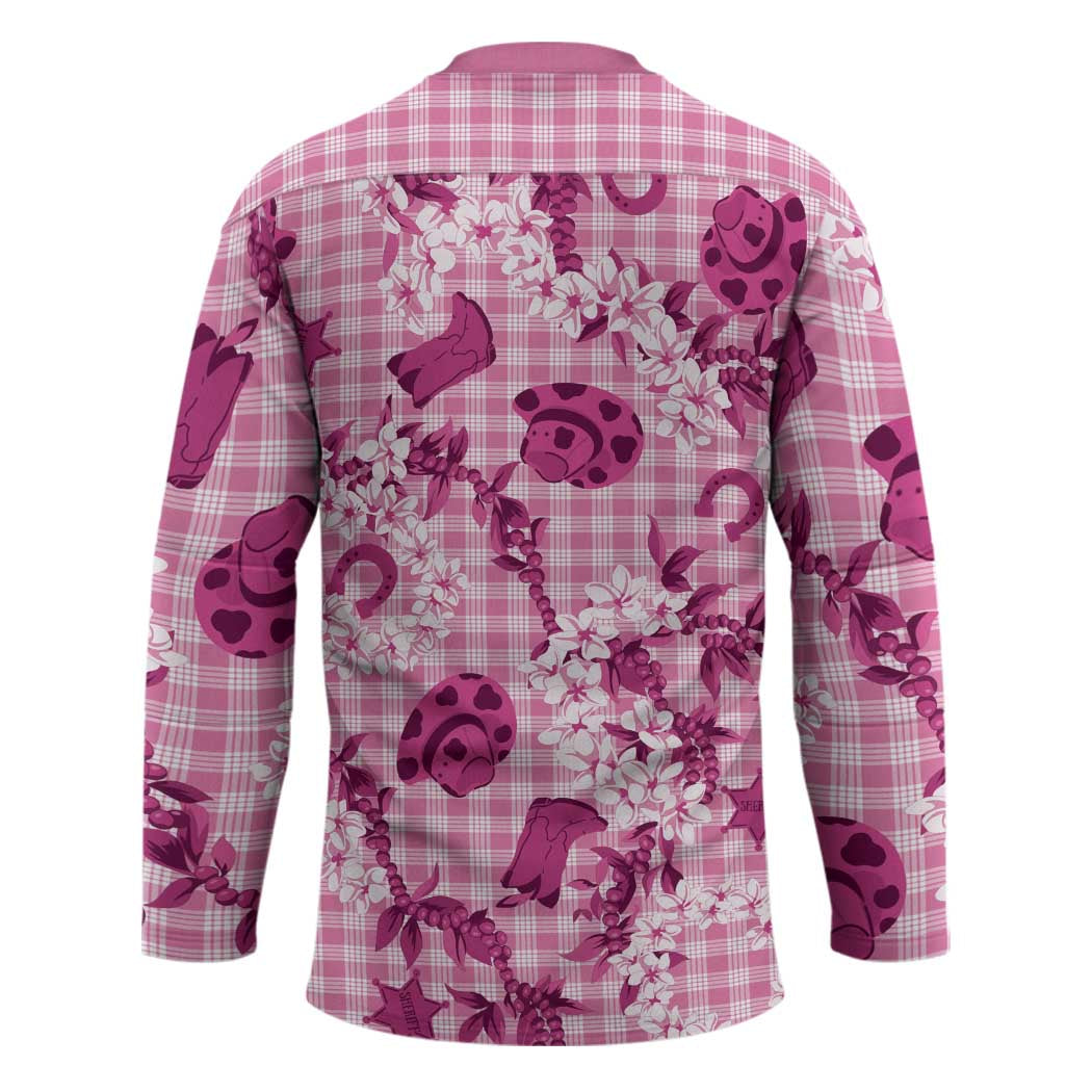 Mokihana Maile Ilima Leis Paniolo Palaka Hockey Jersey Hawaiian Omaomo Ulaula Spirit LT9 - Polynesian Pride
