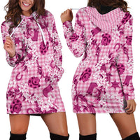 Mokihana Maile Ilima Leis Paniolo Palaka Hoodie Dress Hawaiian Omaomo Ulaula Spirit LT9 - Polynesian Pride