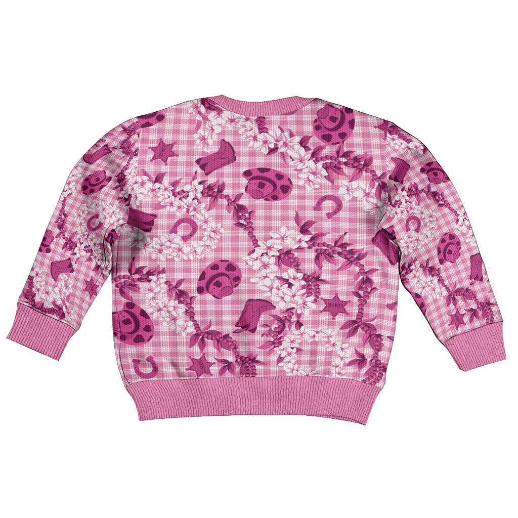 Mokihana Maile Ilima Leis Paniolo Palaka Kid Ugly Christmas Sweater Hawaiian Omaomo Ulaula Spirit LT9 - Polynesian Pride