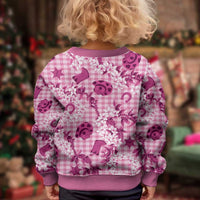 Mokihana Maile Ilima Leis Paniolo Palaka Kid Ugly Christmas Sweater Hawaiian Omaomo Ulaula Spirit LT9 - Polynesian Pride