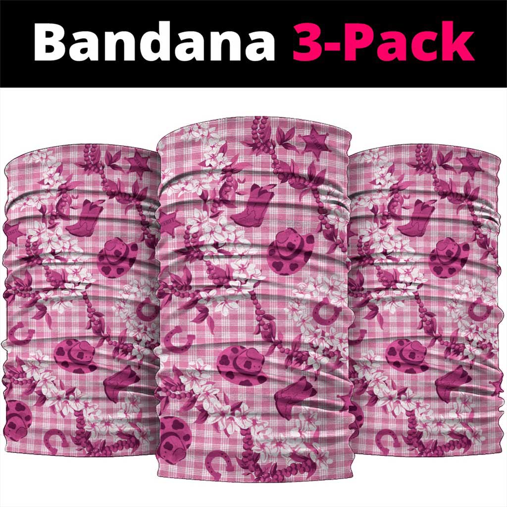 Mokihana Maile Ilima Leis Paniolo Palaka Neck Gaiter Hawaiian Omaomo Ulaula Spirit LT9 package One Size: 25*50cm Pink - Polynesian Pride