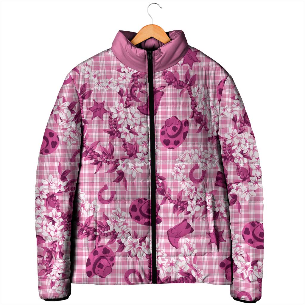 Mokihana Maile Ilima Leis Paniolo Palaka Padded Jacket Hawaiian Omaomo Ulaula Spirit LT9 - Polynesian Pride