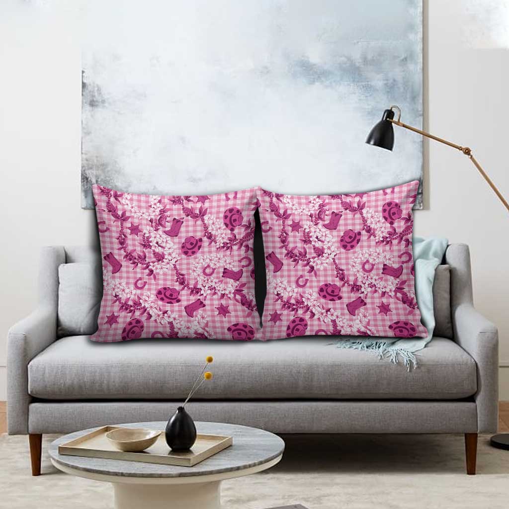 Mokihana Maile Ilima Leis Paniolo Palaka Pillow Cover Hawaiian Omaomo Ulaula Spirit LT9 - Polynesian Pride