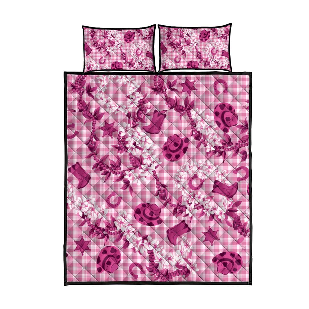 Mokihana Maile Ilima Leis Paniolo Palaka Quilt Bed Set Hawaiian Omaomo Ulaula Spirit LT9 - Polynesian Pride
