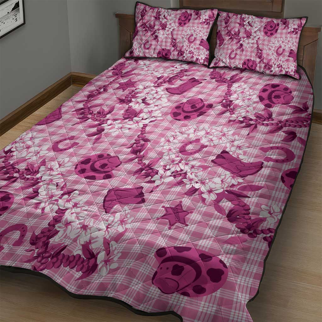 Mokihana Maile Ilima Leis Paniolo Palaka Quilt Bed Set Hawaiian Omaomo Ulaula Spirit LT9 - Polynesian Pride
