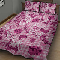 Mokihana Maile Ilima Leis Paniolo Palaka Quilt Bed Set Hawaiian Omaomo Ulaula Spirit LT9 - Polynesian Pride