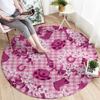 Mokihana Maile Ilima Leis Paniolo Palaka Round Carpet Hawaiian Omaomo Ulaula Spirit LT9 - Polynesian Pride